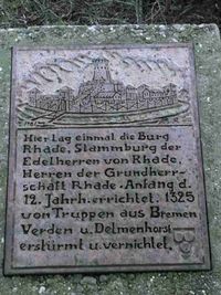 Gedenktafel Rhader Burg